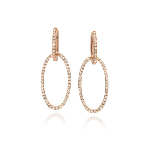 Infinity Oval Drop Earrings